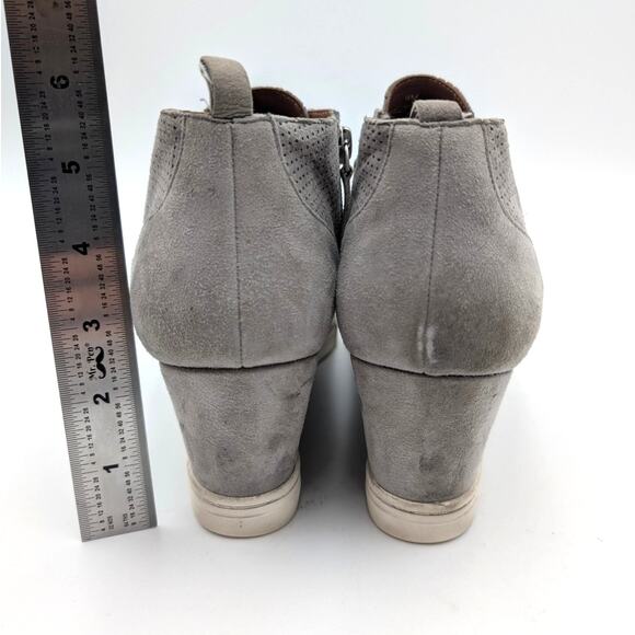 Linea Paolo Anna Designer Wedge Sneaker Bootie Women's Rock Suede Size US9M - Picture 4 of 13